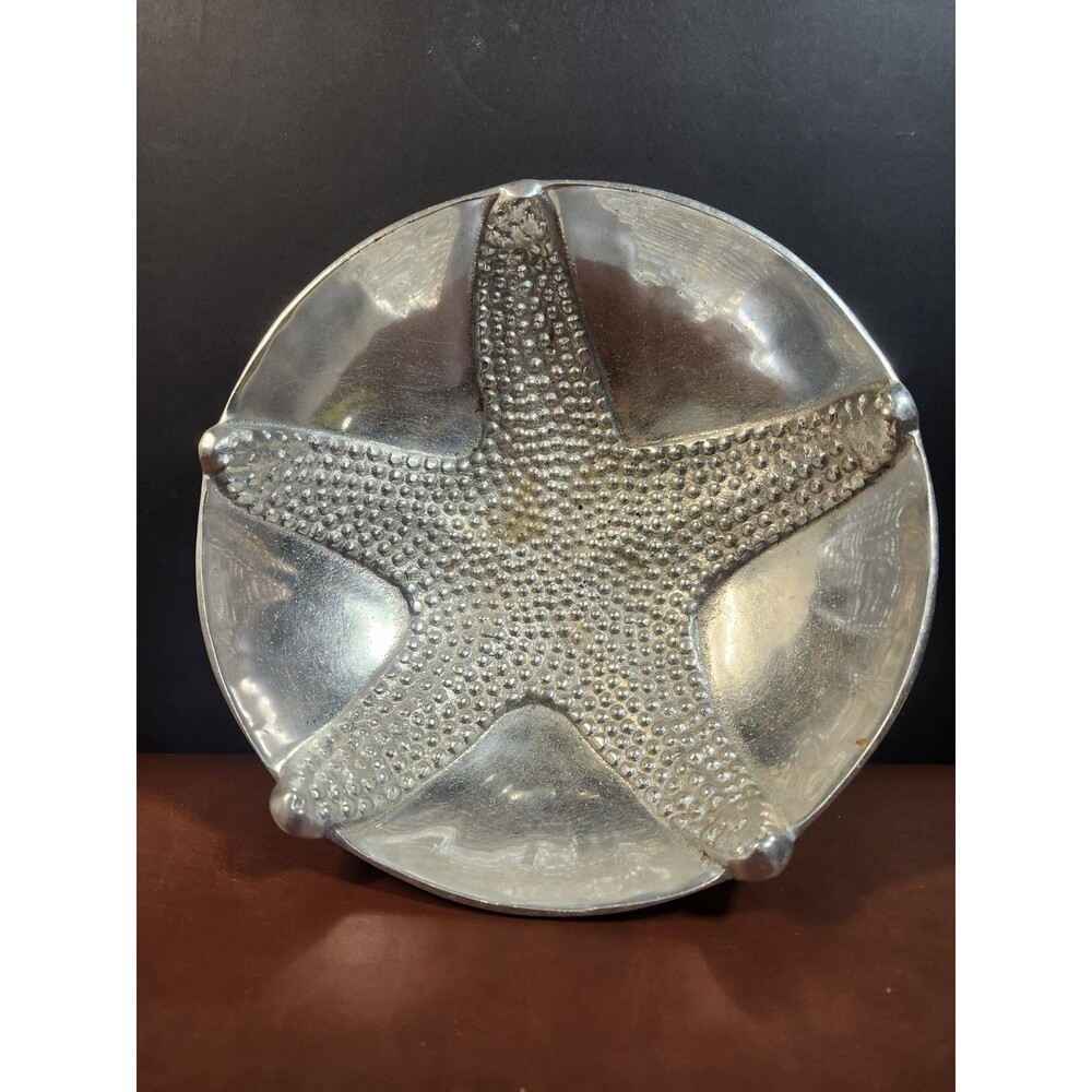 Mariposa Brillante Starfish Serving Bowl 1992 Aluminum Nautical Coastal 8” Inch